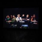 Geoffrey Pugen, <em>Bridge Kids</em>, 16 mm film, installation view, 2010