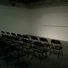 Tacita Dean, installation view of <em>Craneway Event</em>, 16mm colour anamorphic film, 108 minutes, 2008.