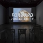 Kelly Jazvac, <em>Forward Contamination</em>, digital video, 2017, installation view. Documentation: Toni Hafkenscheid.